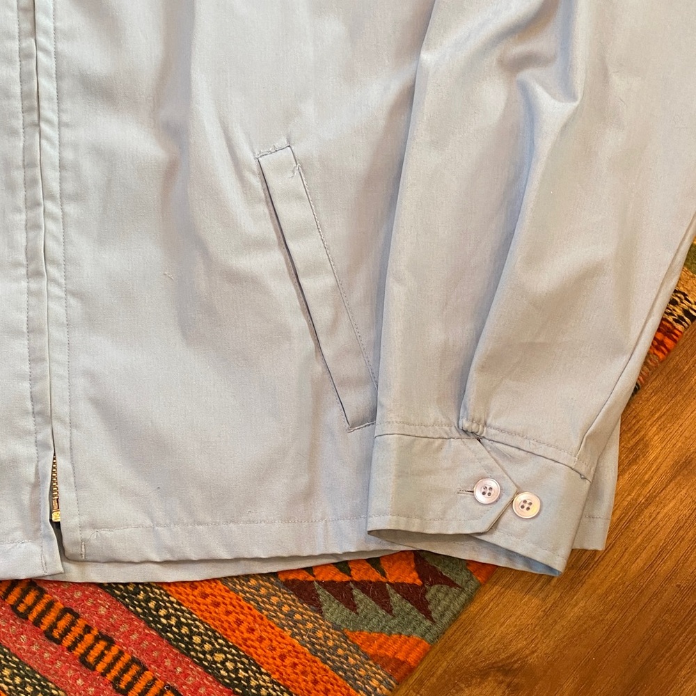 80s Baby Blue Windbreaker Jacket - Picture 4 of 7